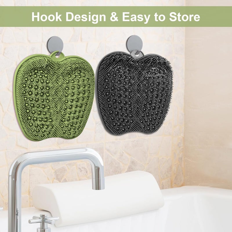 BESKAR XL Large Foot Scrubber Mat for Use in Shower - Shower Foot Cleaner to Eliminate Calluses Dead Skin, Foot Massager Mat for Men & Women to Soothe Achy Feet, Non Slip Suction Cups - Image 5